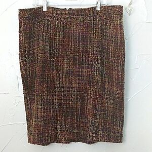 90's Confetti Tweed Skirt Office Siren Lane‎ Bryant Corp Core Sz 18